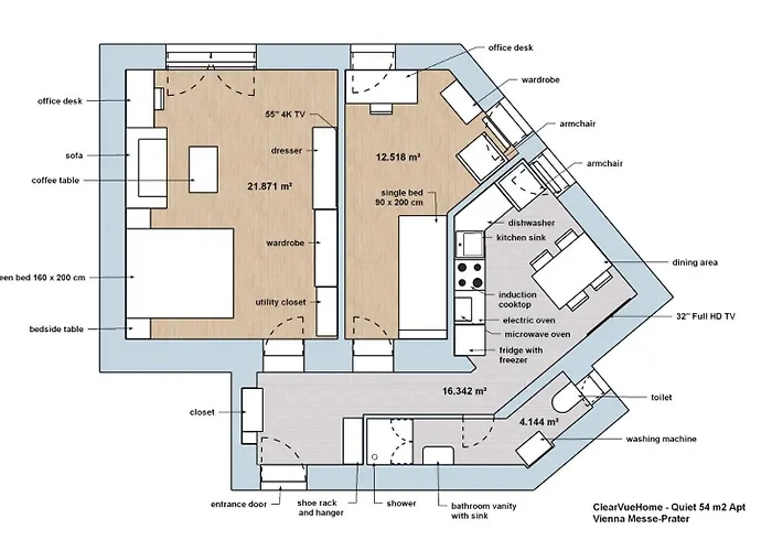 Clearvuehome - Quiet 54 M2 Messe-ρrater